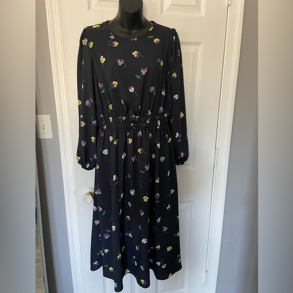 Kate spade Pansy Toss Midi Dress Brand size M